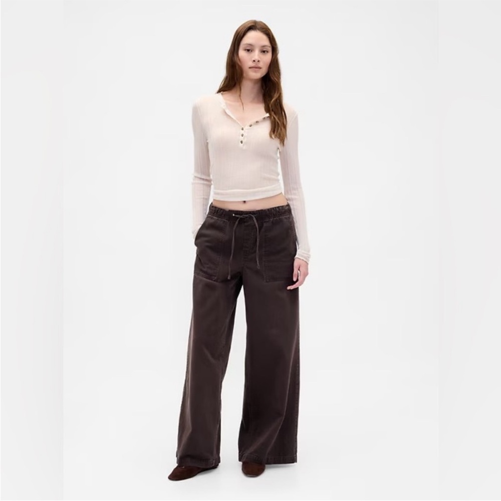 NEW! GAP Brown Mid Rise Easy Baggy Pants - 🖤 #844495